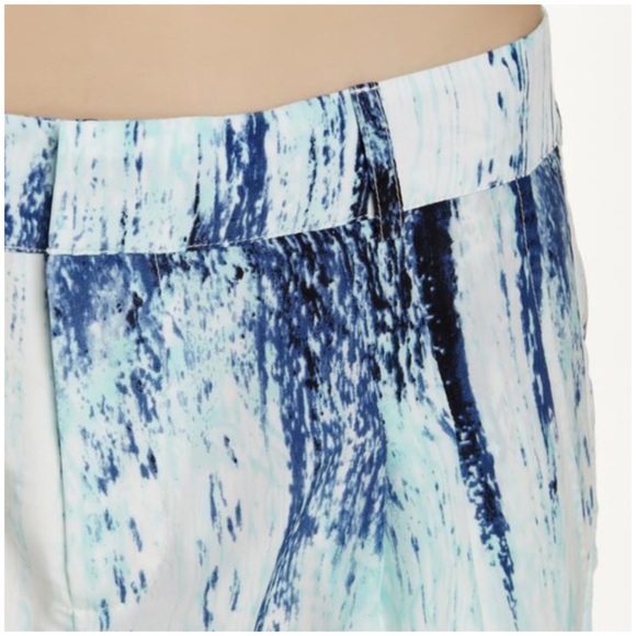 PARKER Mid-Rise Pleat Front Slim Cut Crop Ruch Leg Print Devlin Pants, RIPA,  6 - Picture 2 of 6